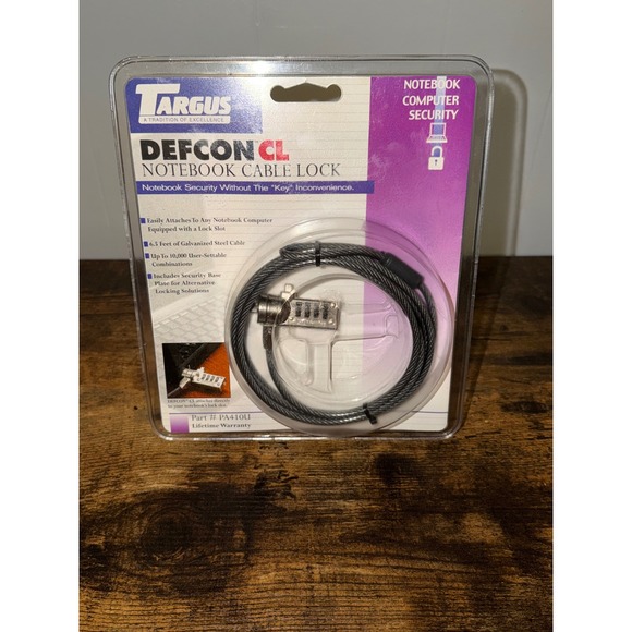 Targus Other - Targus DEFCON CL Notebook Cable Lock PA410U 6.5ft Combination Laptop Security